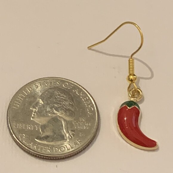 Pepper Earring, Chili Pepper, Cinco De Mayo Earring, Funny Food Earring, Gift - Picture 5 of 6